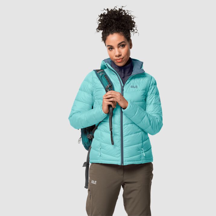 Chamarra Pluma Jack Wolfskin Helium Mujer Verde Menta Mexico-2985437